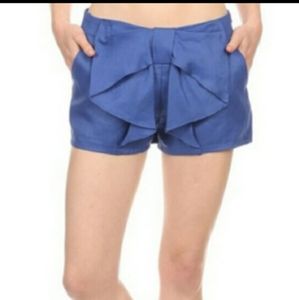 Cute Royal Blue Bow Front Shorts